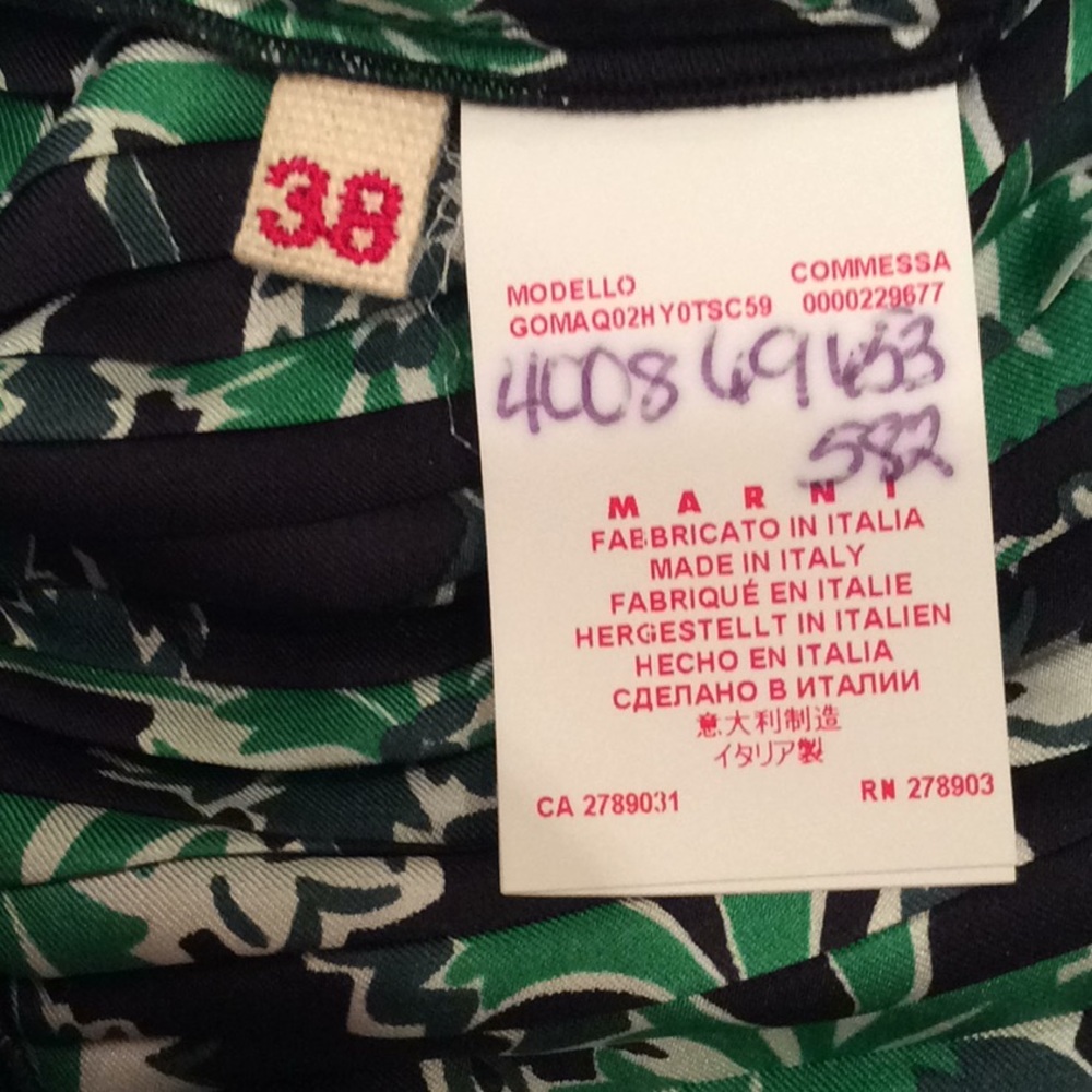 MARNI Floral-Print Pleated Silk Midi Skirt - Picture 7 of 8